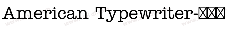 American Typewriter字体转换